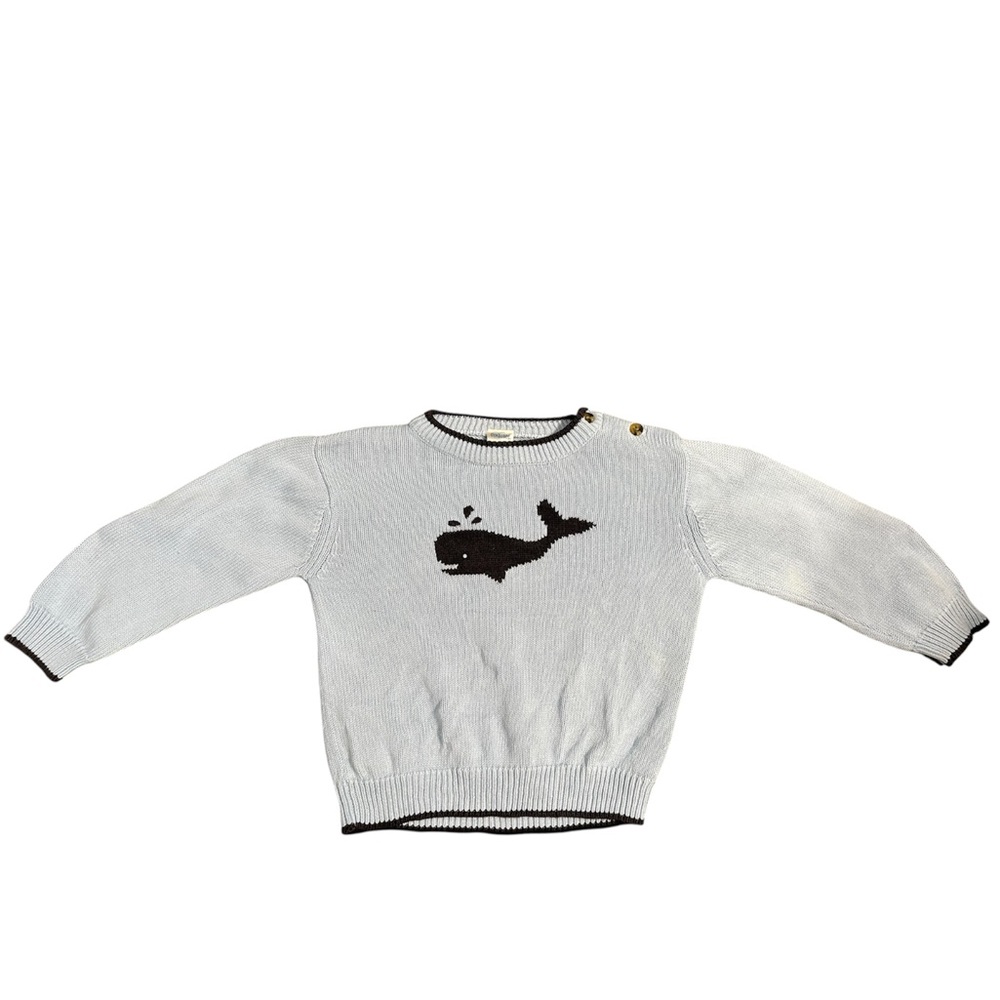 Gymboree Whale Sweater – Size 2T (Light Blue)
